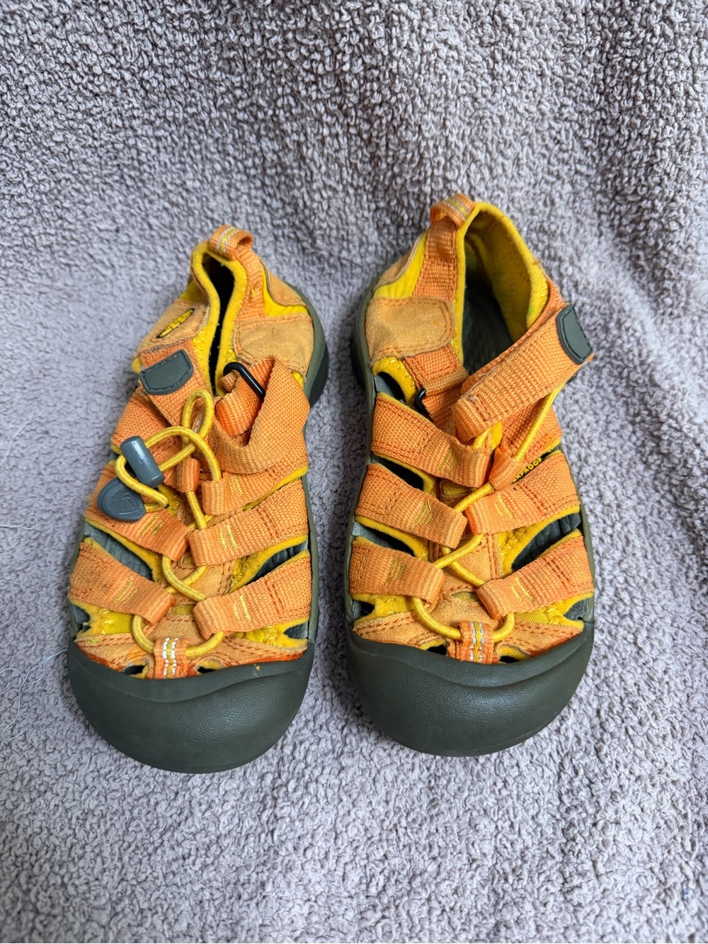 KEEN Kids Orange Yellow Closed Toe Sport Water Sandals Size 1